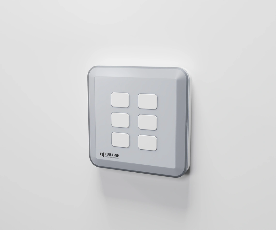 雙頻道，6鍵式壁掛式無線發射器